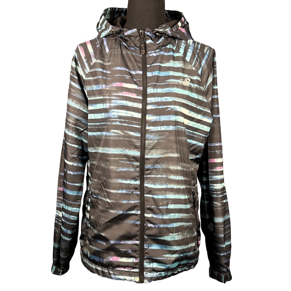 New Balance Hooded Zip Up Windbreaker Jacket Women's Large